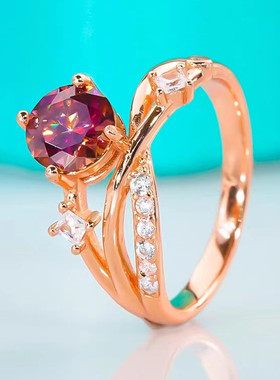 PRINGXY女镂空藤蔓红宝石戒指