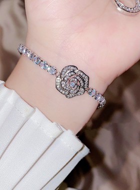 微镶山茶花新款现货手链