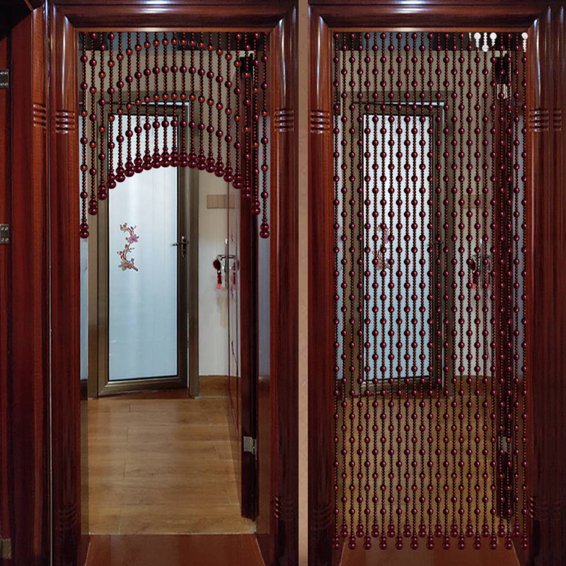 桃木葫芦门帘隔断帘家用中式珠帘玄关卧室客厅厕所挂帘帘子免打孔