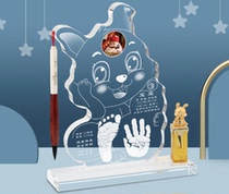 The Lingrabbit Nafu Little Baby Hand Foot Print Golden Rabbit Octopus Brush for a lifetime of remembrance for the baby