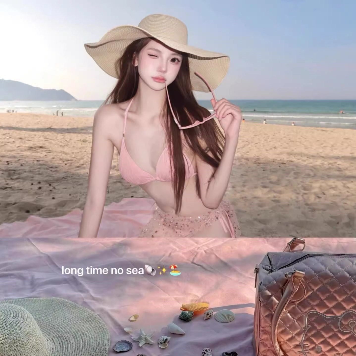 法式弧边超大帽檐草帽女夏防晒帽子旅行海边沙滩度假风草帽,淘宝优惠券,粉丝福利购,淘宝优惠卷