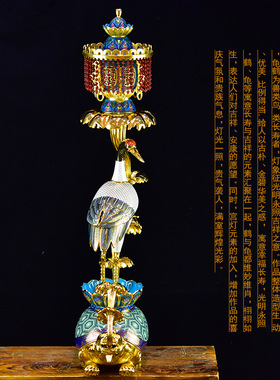北京珐琅戴嘉林景泰蓝《龟龄鹤寿
