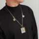 Unrestricted S925 sterling silver peace pattern amulet chain amulet chain