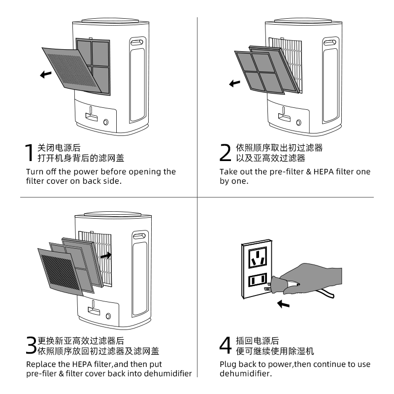 适配Darsome除湿机DS6/DS6PRO原装EPA滤网DB01/DDH500滤芯过滤器 - 图0