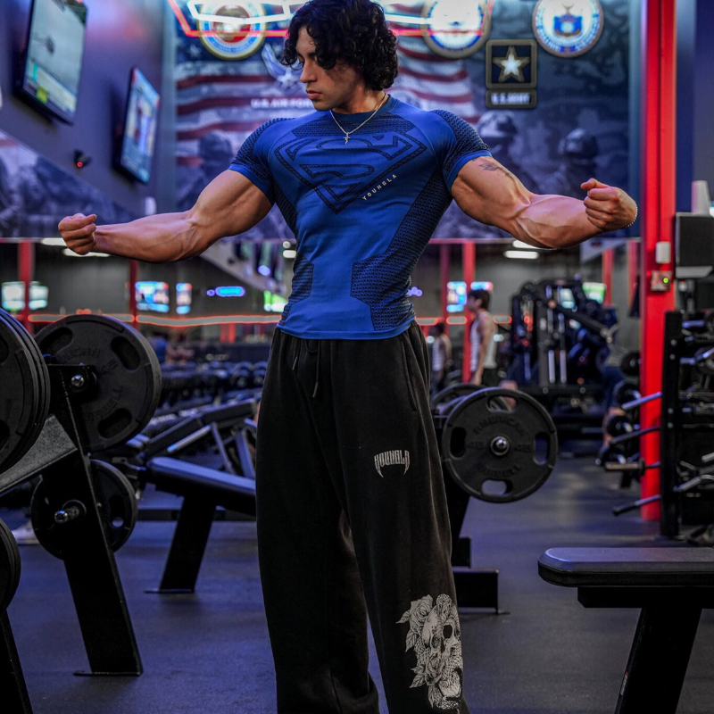 YOUNGAL新款夏季男士健身衣教练运动t恤男高弹训练衣服紧身衣短袖,淘宝优惠券,粉丝福利购,淘宝优惠卷