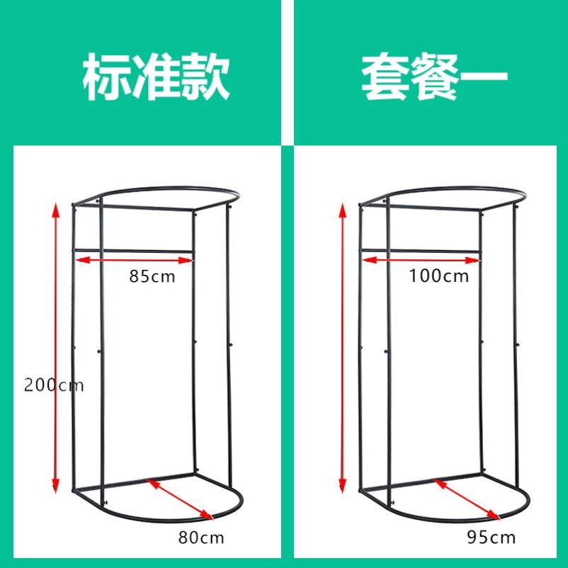 服装店商场试衣间简易移动换衣间临时可拆卸展示架子更衣室门帘布 - 图0