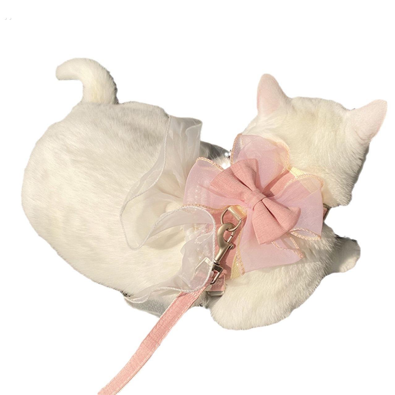 可爱猫咪专用牵引绳狗狗猫猫遛猫绳猫咪背心式牵引绳防挣脱外出专 - 图3