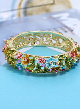 北京景泰蓝儿童手镯民族风开口