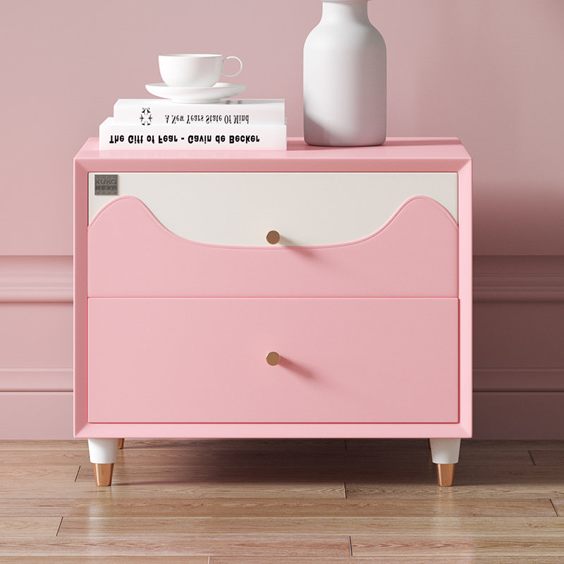 顾家家居儿童房卧室粉色可爱床头柜储物柜女孩公主房置物柜DS3125,淘宝优惠券,粉丝福利购,淘宝优惠卷
