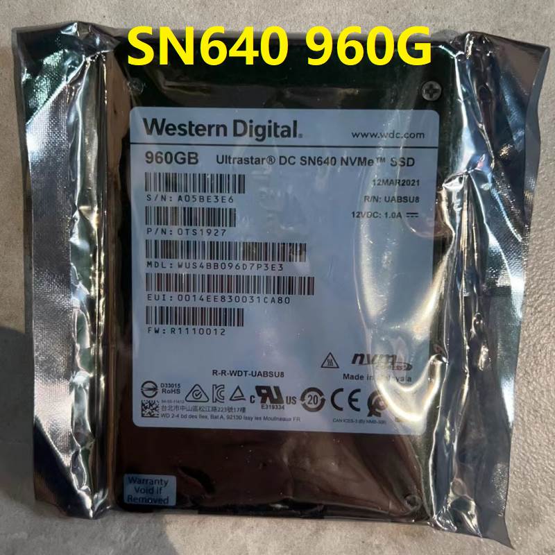WD/西数 SN640 960G U.2企业级pcie服务器Nvme固态硬盘-图0