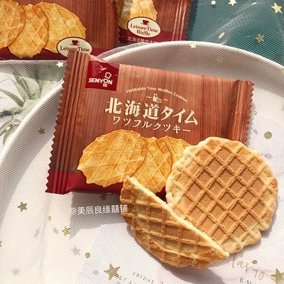 北海道脆华夫饼薄饼干500g休闲食品零食喜饼下午茶点心伴手礼喜礼 - 图0