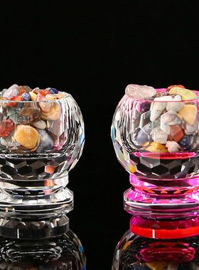 彩色水晶杯供佛水杯观音佛杯