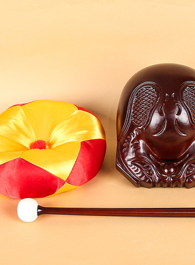 木鱼实木老式击打乐器佛具