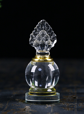 水晶如意宝瓶佛前供奉摆件招财