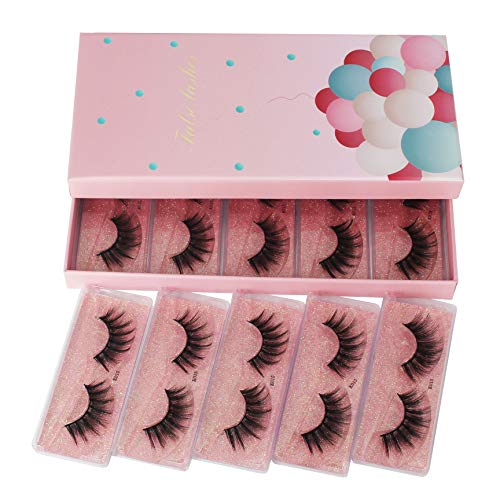 Vayator 10 Pairs 3D Faux Mink Hair Soft False Eyelashes Fluf-图1