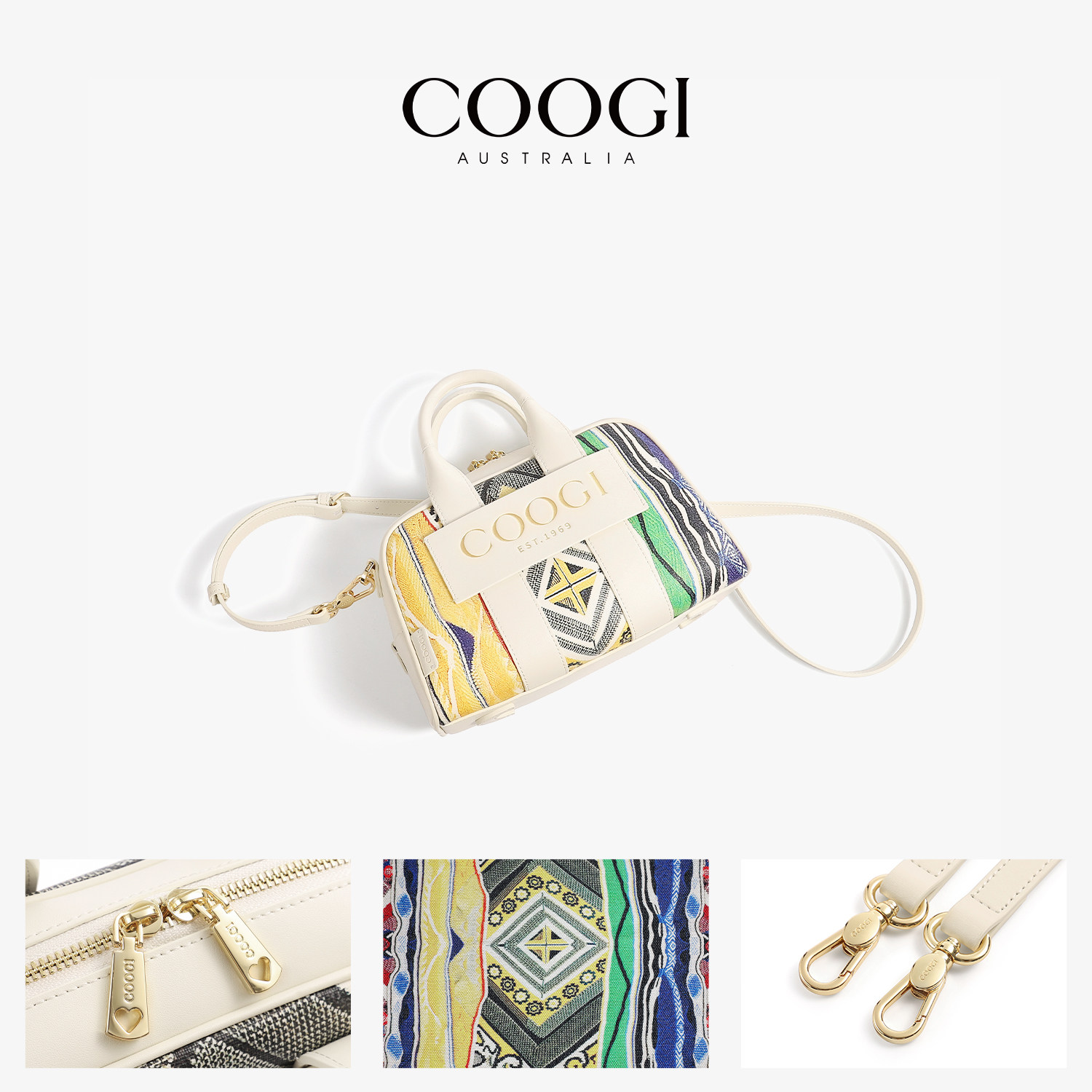 [祝绪丹同款]COOGI包包女手提包新款轻奢高级感单肩斜挎保龄球包,淘宝优惠券,粉丝福利购,淘宝优惠卷