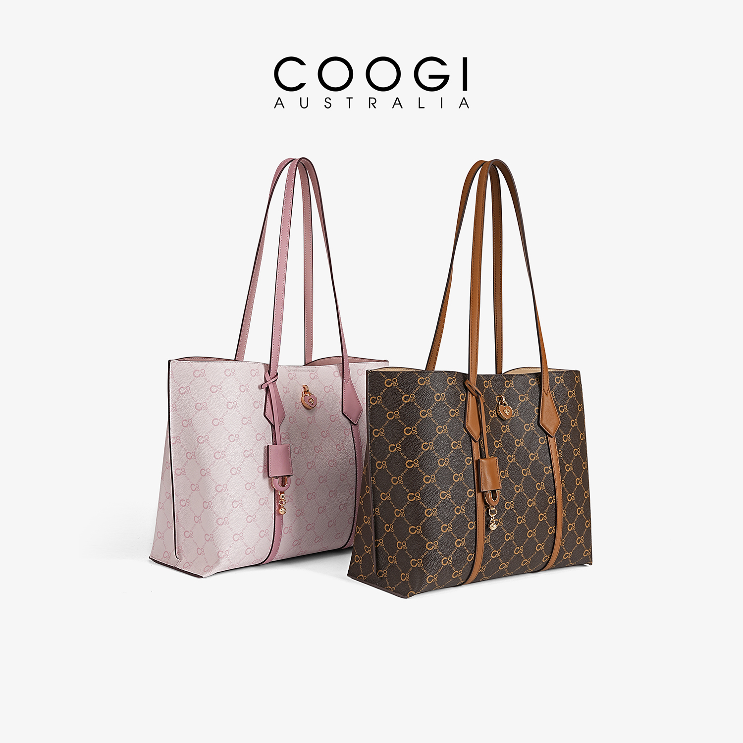 COOGI托特包2025新款头层牛皮大容量轻奢通勤手提包单肩斜挎包女 - 图2