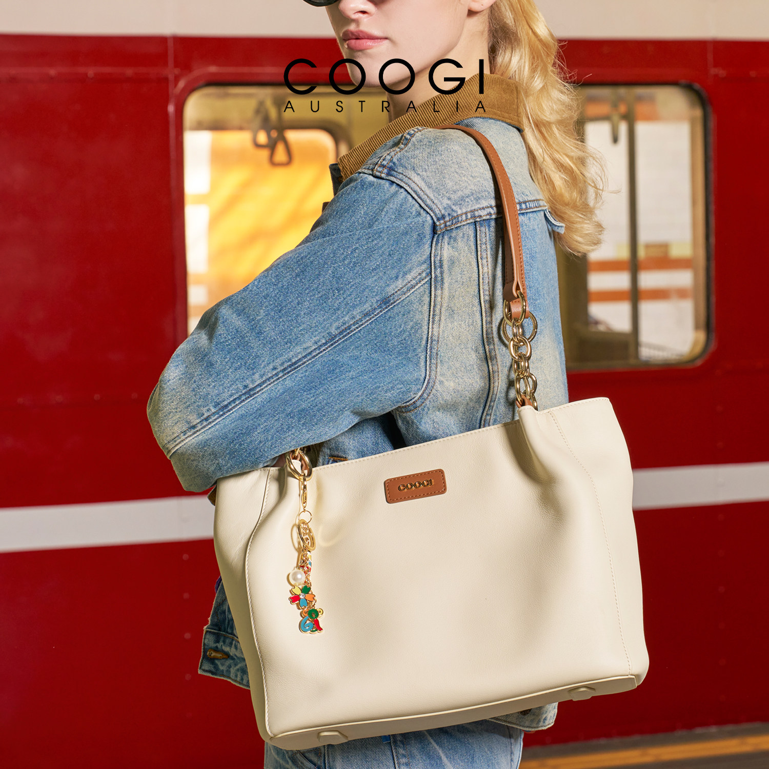 COOGI包包女士新款大容量通勤手提包真皮轻奢单肩托特包生日礼物,淘宝优惠券,粉丝福利购,淘宝优惠卷