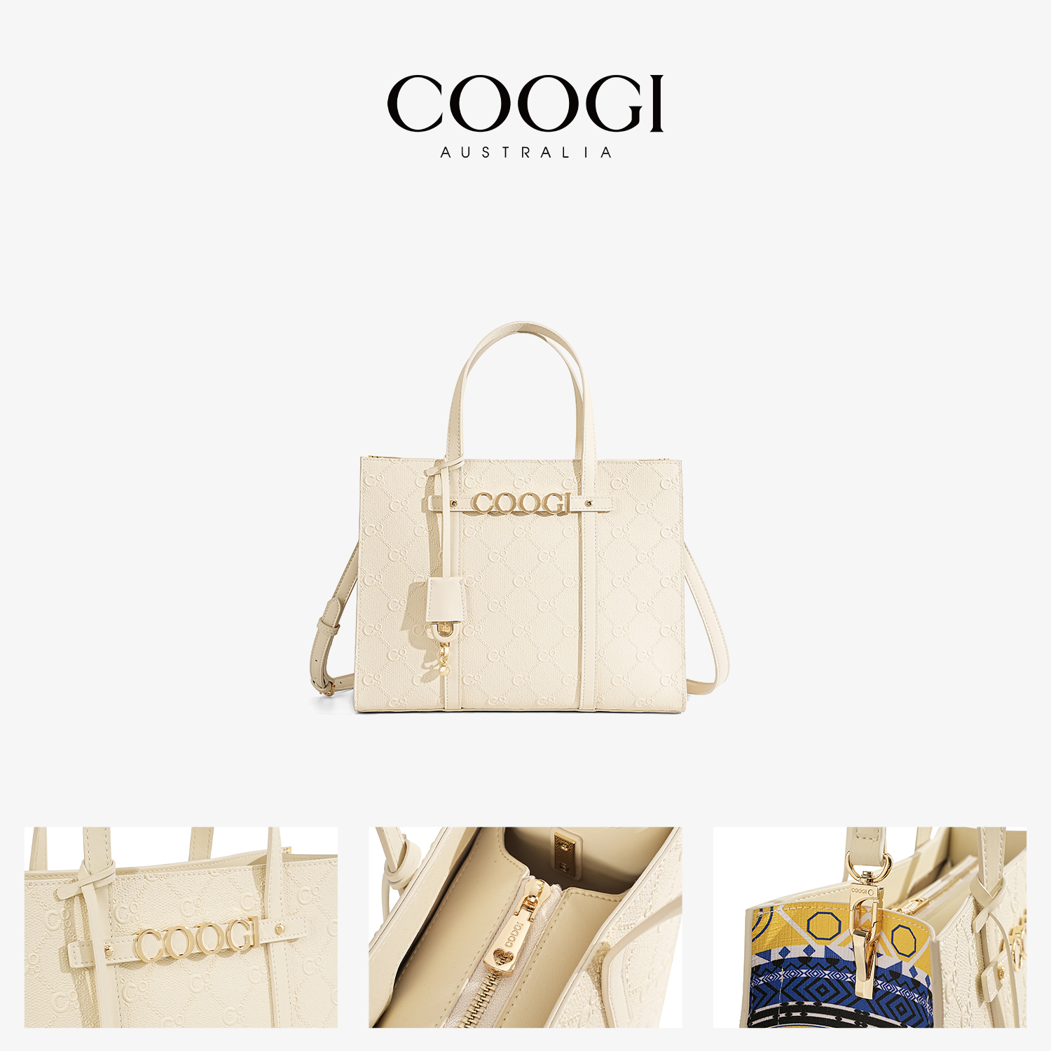 COOGI品牌包包女士2025新款轻奢高级感小众手提包单肩斜挎通勤包 - 图3