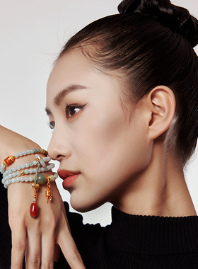 LEFTGO左戈女天然翡翠纯银镀金