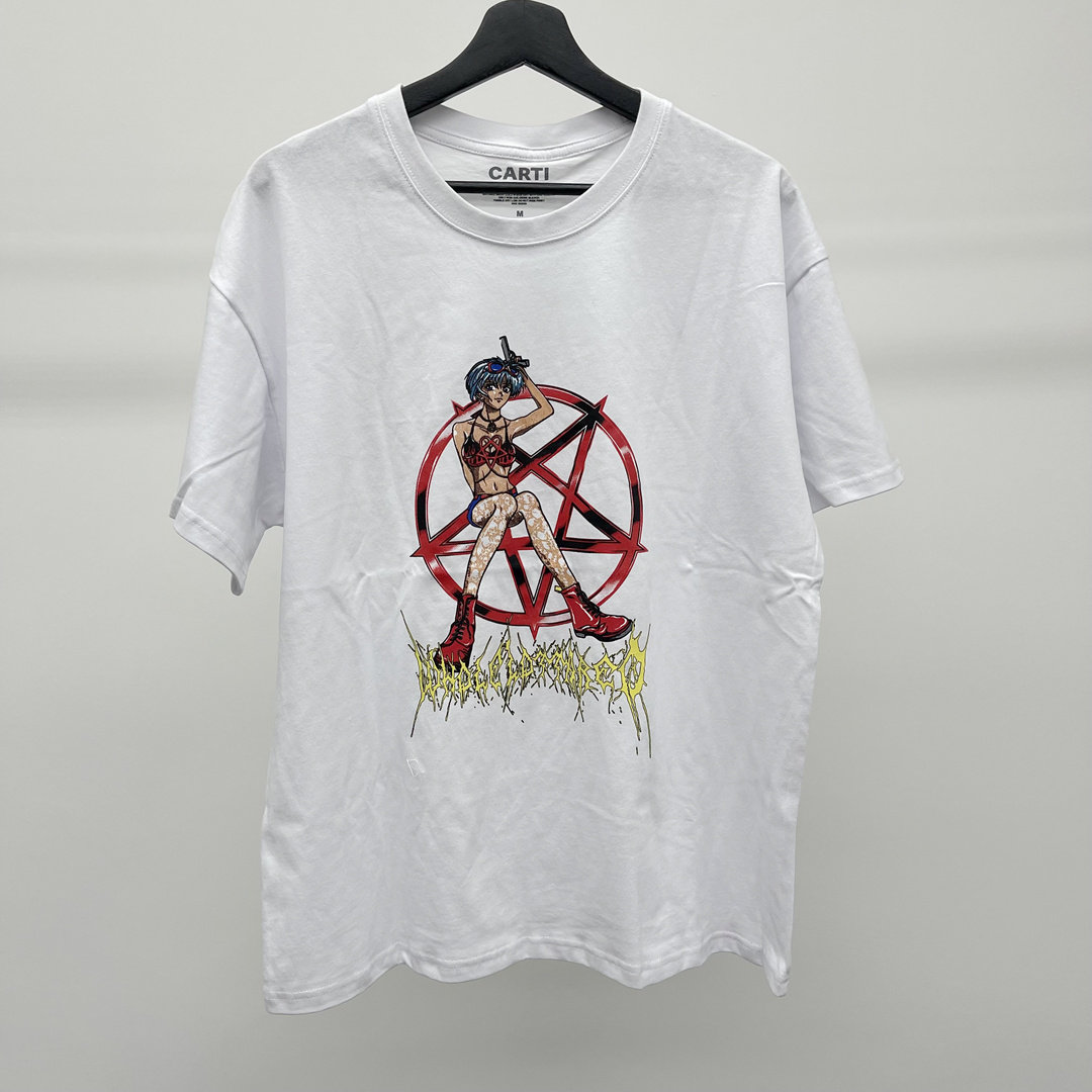 KK11 PLAYBOI CARTI two-dimensional TEE short-sleeved T-shirt high street summer fashion for men and women