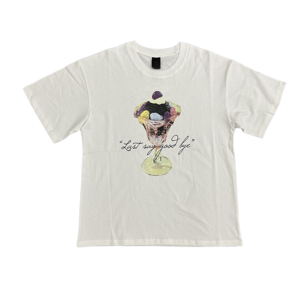 number nine 09 graduation season ice cream short-sleeved T-shirt Miyashita vintage NN pure cotton summer vintage