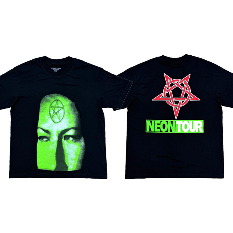 Playboi Carti Neon Tour Merch Tee venue limited printed short-sleeved T-shirt