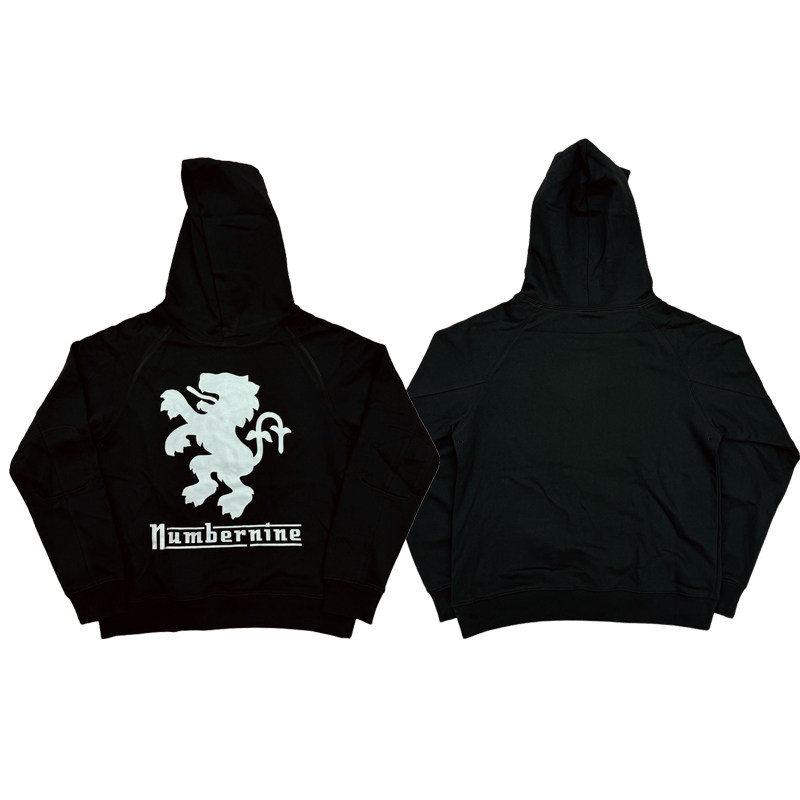 Number (N)ine SS00 Lambretta Hoodie Retro Print N9 Hooded Sweatshirt Pullover