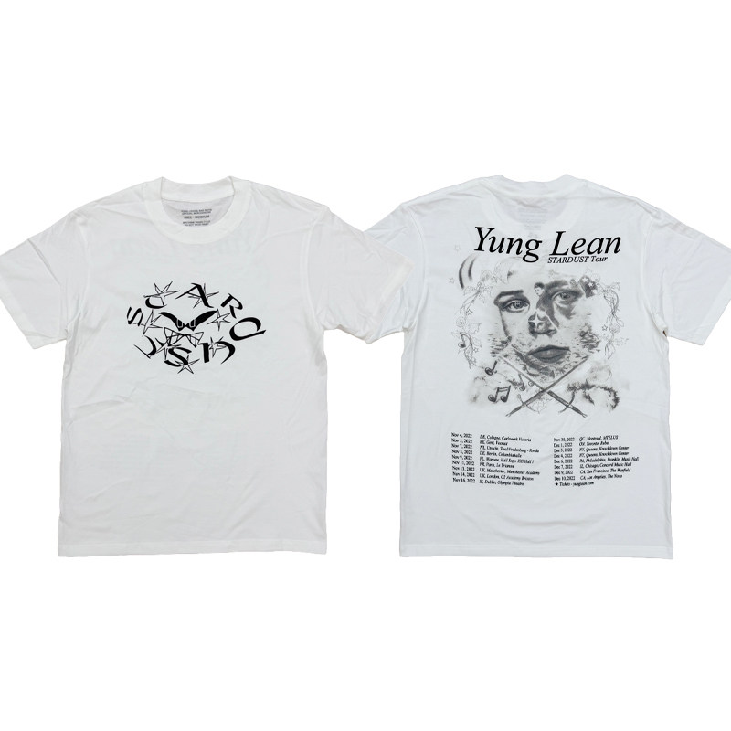 Sad Boys Yung Lean Stardust Tour MerchTee venue limited printed short-sleeved T-shirt