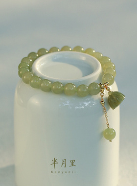 天然和田玉冰晴水手串小众设计