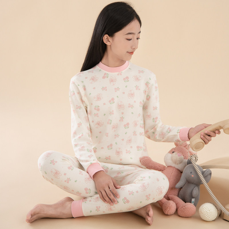 女大童秋衣秋裤套装纯棉全棉中大童青少年儿童保暖内衣女童睡衣,淘宝优惠券,粉丝福利购,淘宝优惠卷