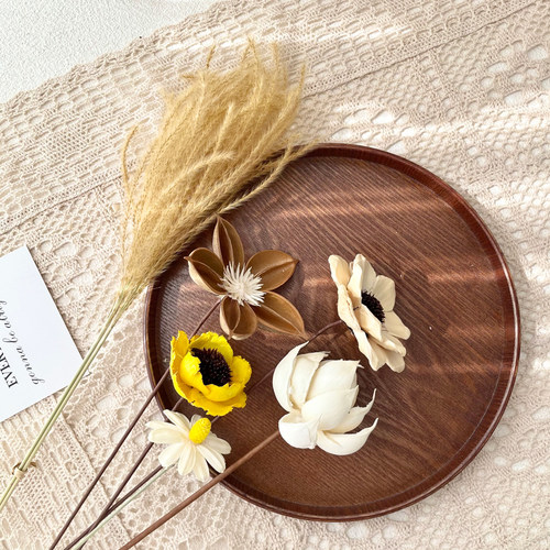diy材料干花花束莲蓬芦苇棉花松果真花风干天然客厅装饰插花摆设 - 图2
