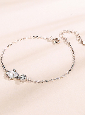 S925纯银一贝子手链韩版简约