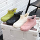 Japanese style rain boots for women, fashionable outer wear, ladies rubber shoes, short tube