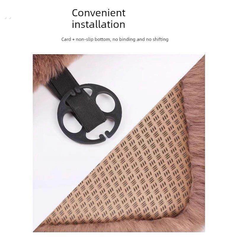 汽车坐垫冬季兔毛绒单座无靠背三件套羊毛短毛保暖防滑加厚通用垫,淘宝优惠券,粉丝福利购,淘宝优惠卷