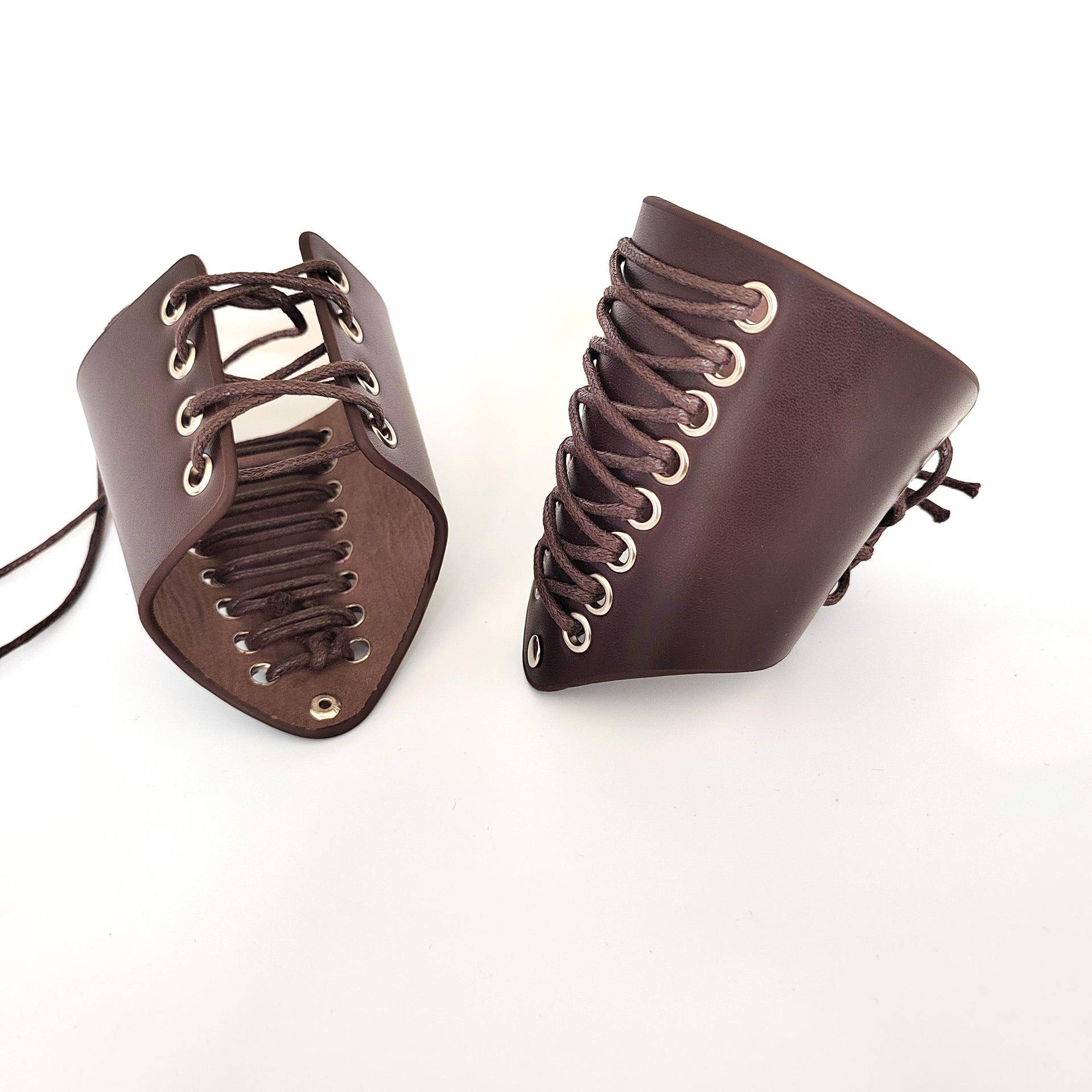 朋克蒸汽护腕骑行护手皮革手环cosplay中世纪舞台道具手炼手腕。 - 图1