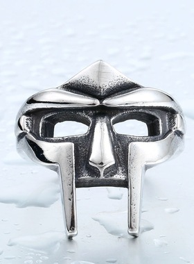 Classic Retro MF DOOM Mask Rings For Men Gladiator Punk Styl