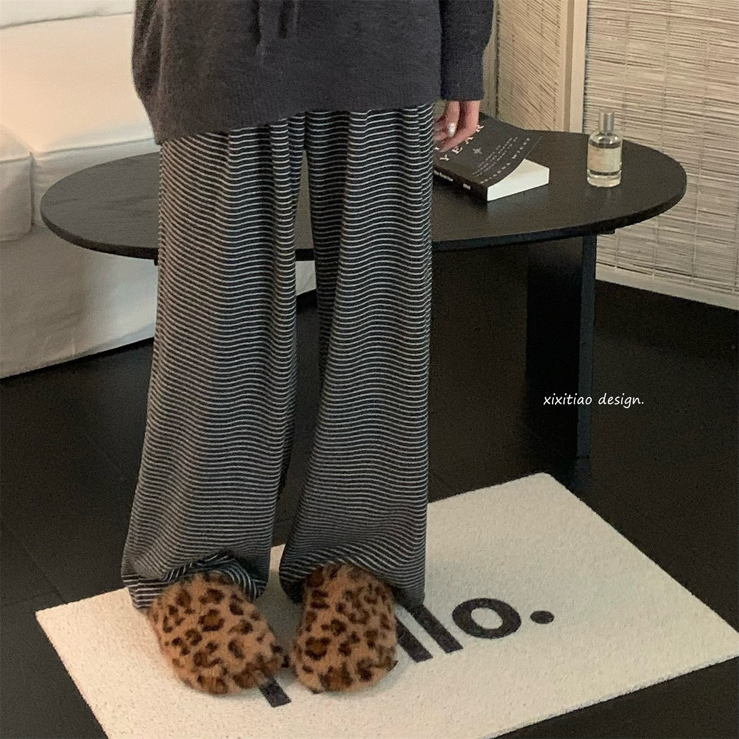 细细条 女舒适保暖冬季居家卡通棉拖鞋学生防滑高级感拼色毛毛鞋,淘宝优惠券,粉丝福利购,淘宝优惠卷