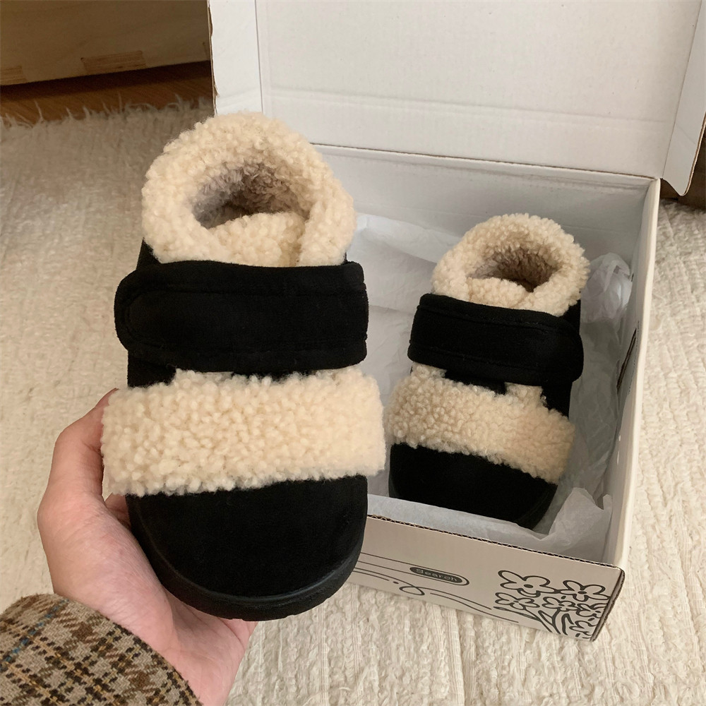 细细条 亲子复古拼色男童女童勃肯鞋百搭冬季儿童外穿魔术贴棉鞋,淘宝优惠券,粉丝福利购,淘宝优惠卷