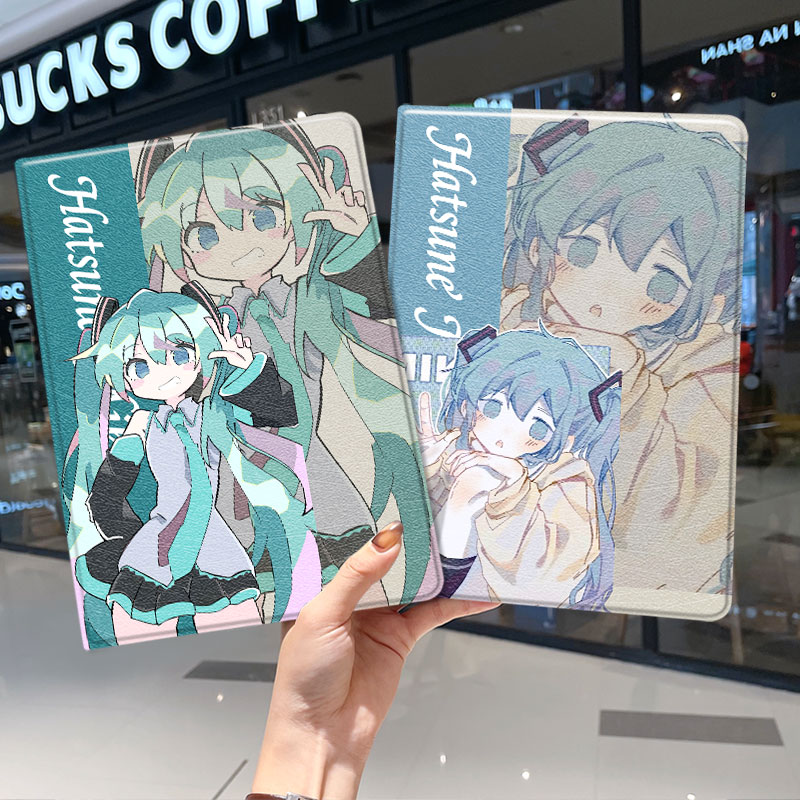 初音未来华为平板matepad11保护套v8pro壳m6带笔槽荣耀8畅享2三折vivopad适用oppo小米5外套5pro五12.4二次元 - 图0