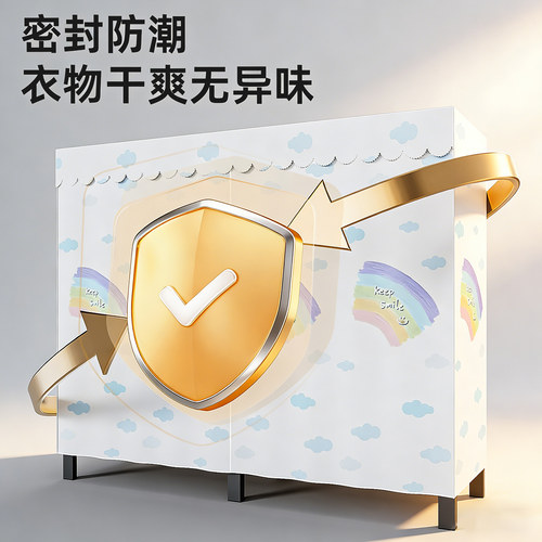 衣柜一体式免安装升级折叠推拉门全钢架全封闭挂衣加粗加厚防潮湿 - 图2