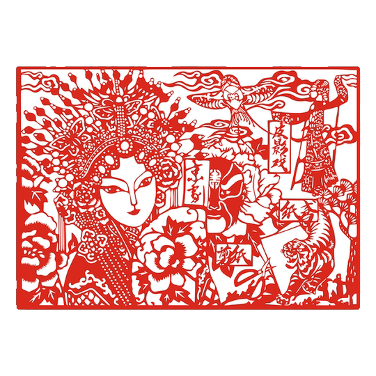 Mingshi Traditional Chinese Art Cutting Shadow Puppet Opera Characters