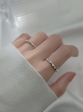 925纯银情侣戒指送女友免费刻字