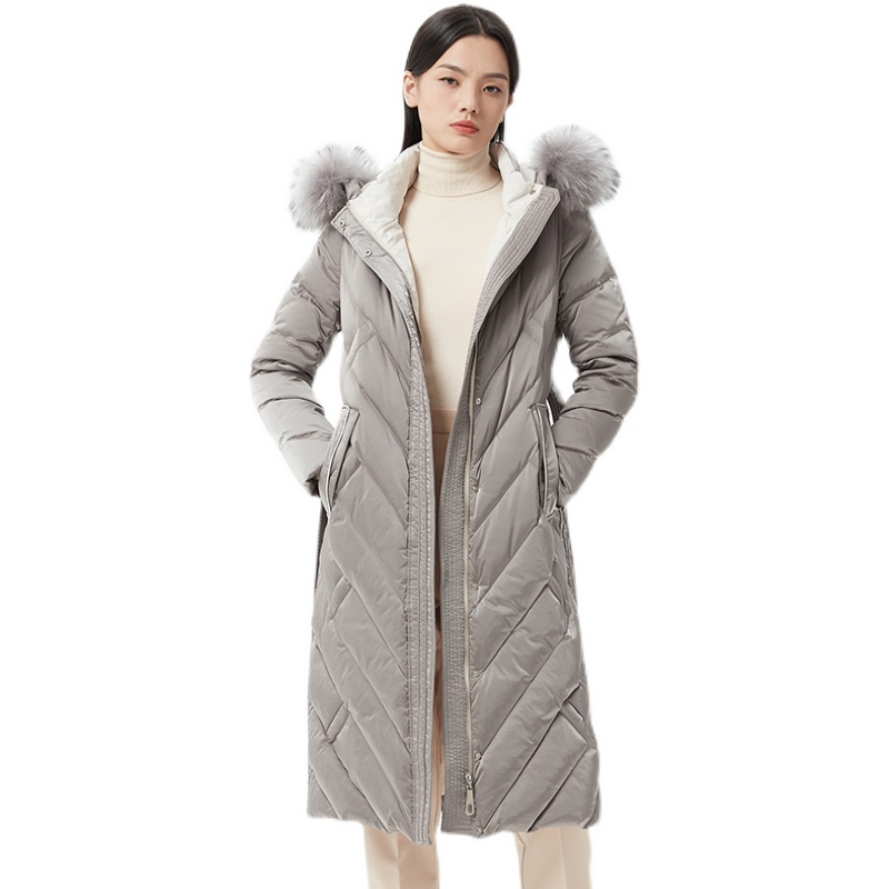 皮尔卡丹羽绒服中长款2021新款秋冬季爆款时尚洋气设计感小众外套
