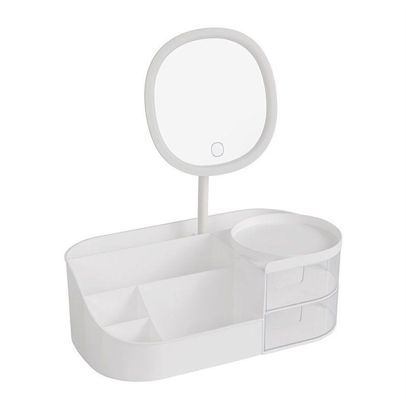 口红收纳盒化妆品化妆镜整理箱梳妆台桌面护肤品多功能置物架,淘宝优惠券,粉丝福利购,淘宝优惠卷