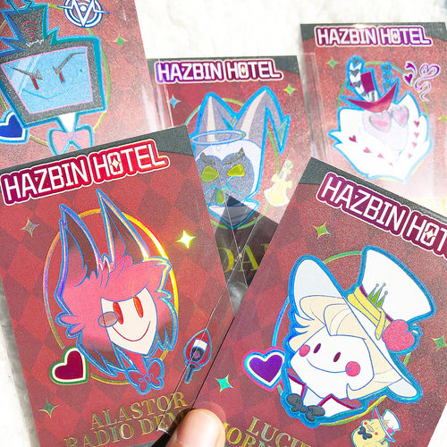 地狱客栈周边拍立得镭射小卡亚当路西法vox阿拉斯托hazbin+hotel - 图1