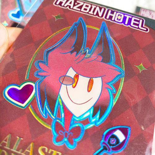 地狱客栈周边拍立得镭射小卡亚当路西法vox阿拉斯托hazbin+hotel - 图0