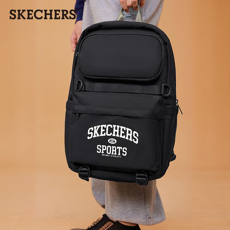 Skechers斯凯奇双肩背包2025年秋季复古学生书包高中生大容量包包 - 图2