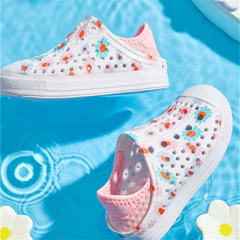 Skechers斯凯奇春夏季款女童休闲洞洞鞋百搭沙滩鞋凉拖鞋302114N,淘宝优惠券,粉丝福利购,淘宝优惠卷