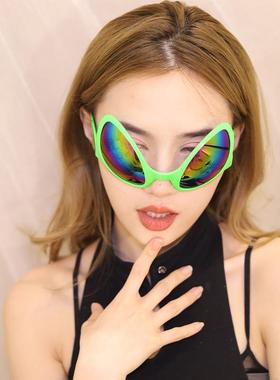 于谦同款可爱沙雕搞怪外星人眼镜蛋派对网红蹦迪凹造型墨镜潮女男